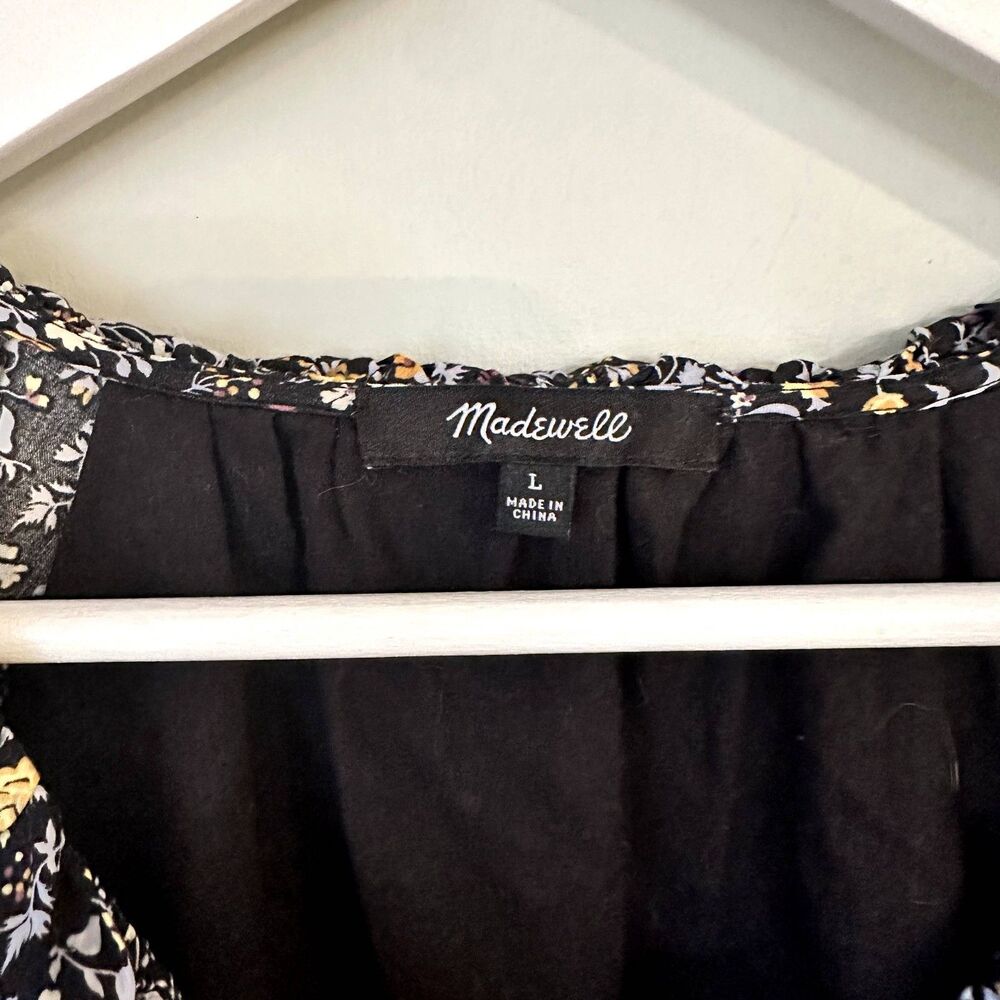 Madewell Ruffle Button-Front Trapeze Dress in Folkmagic Floral - Picture 6 of 8